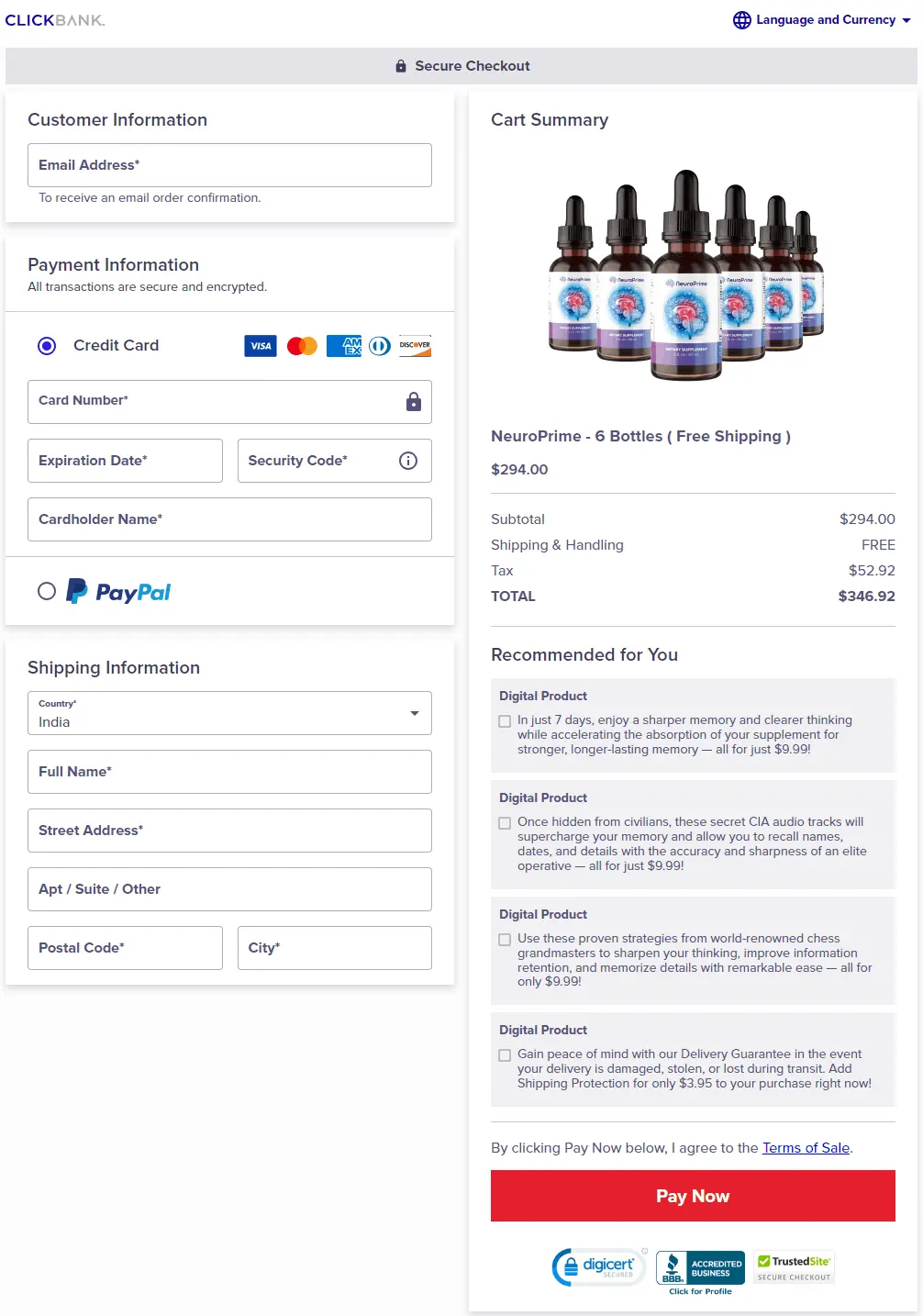 neuroprime buy page